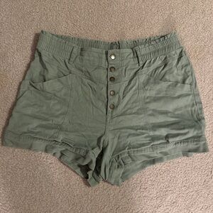 Knox Rose High Waist Green Shorts